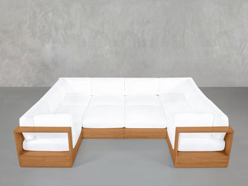 10-Seat Modular Closed Pit Teak Outdoor