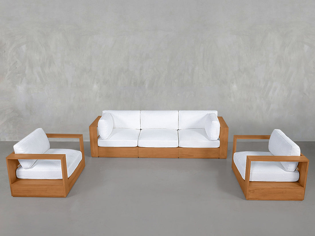 3-1-1 Sofa & Armchair Set Teak Outdoor