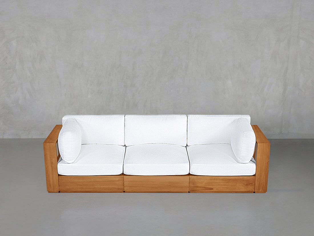 3-Seat Modular Sofa Teak Outdoor