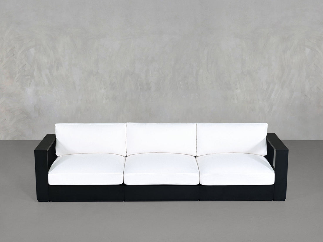 3-Seat Modular Sofa Aluminum Outdoor