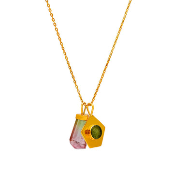 Taraa - Tourmaline/Peridot Necklace