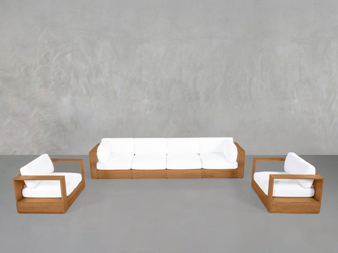 4-1-1 Sofa & Armchair Set Teak Outdoor