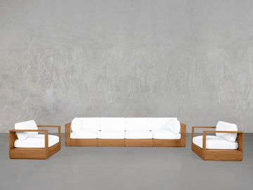 4-1-1 Sofa & Armchair Set Teak Outdoor