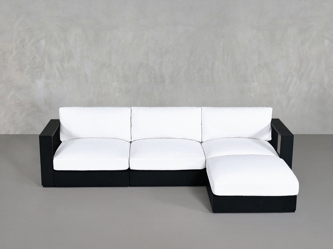 4-Seat Modular Chaise Sectional Aluminum Outdoor