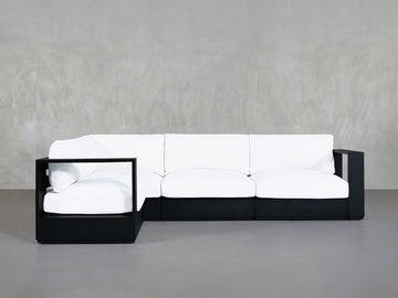 4-Seat Modular Corner Sectional Aluminum Outdoor