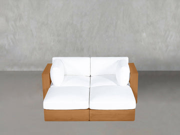 4-Seat Modular Daybed Teak Outdoor
