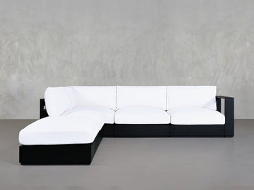 5-Seat Modular Corner Lounger Sectional Aluminum Outdoor