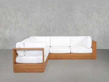 5-Seat Modular Corner Sectional Teak Outdoor
