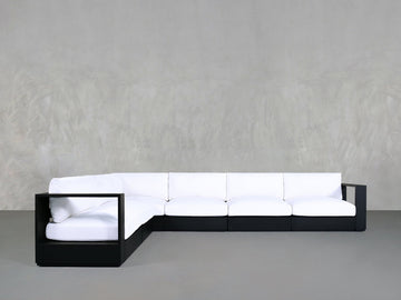 6-Seat Modular Corner Sectional Aluminum Outdoor