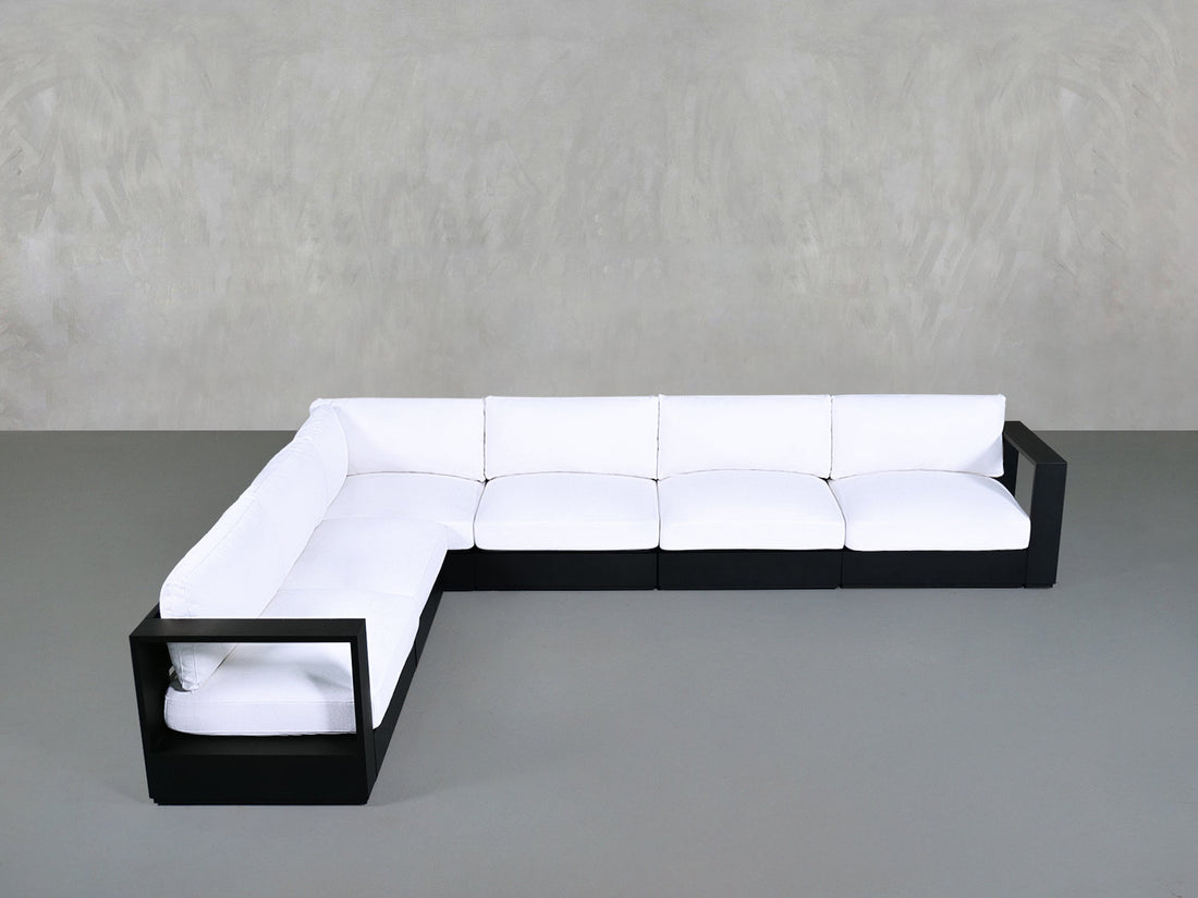 6-Seat Modular Corner Sectional Aluminum Outdoor