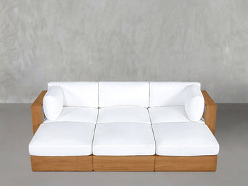6-Seat Modular Daybed Teak Outdoor
