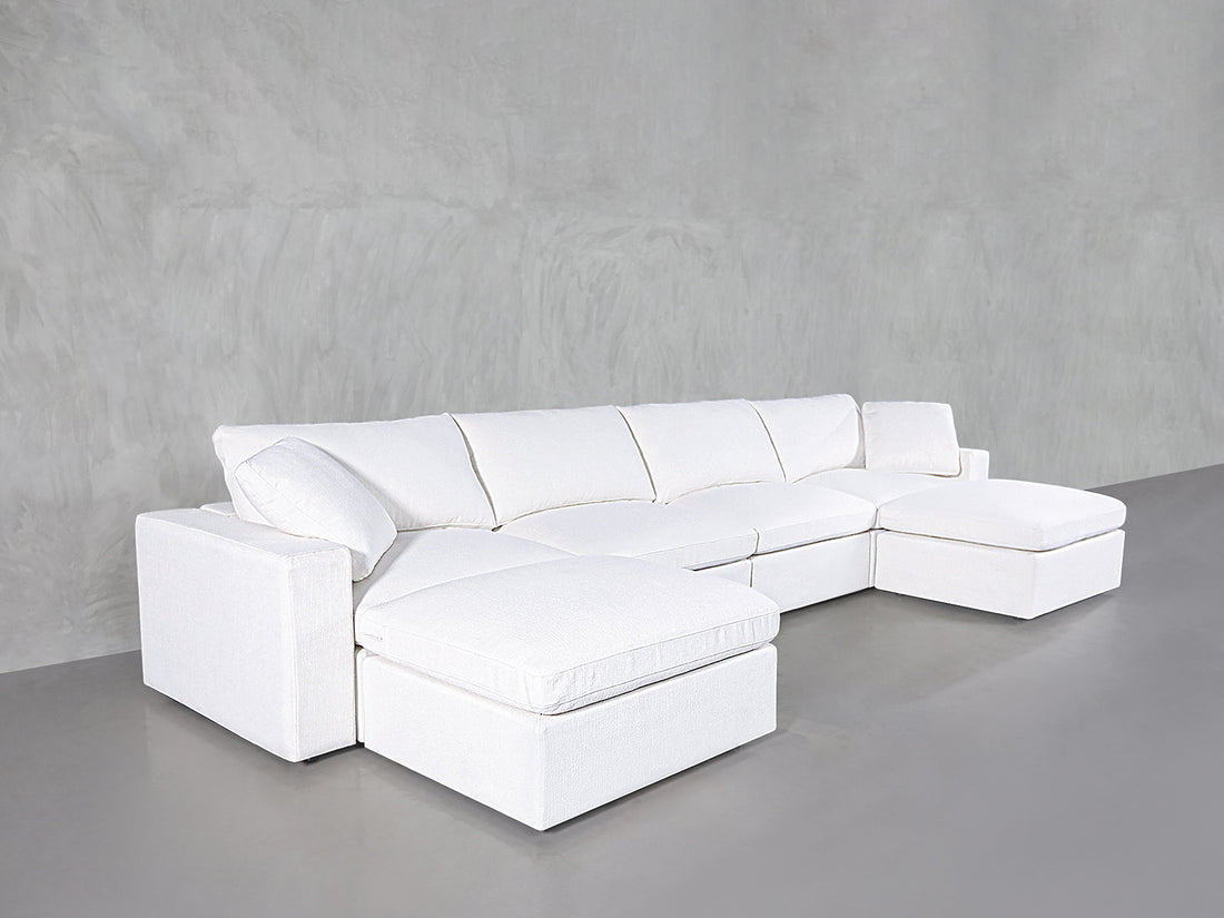 6-Seat Modular Double Chaise Sectional