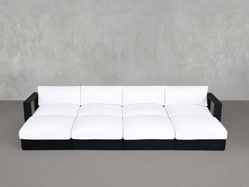 8-Seat Modular Daybed Aluminum Outdoor