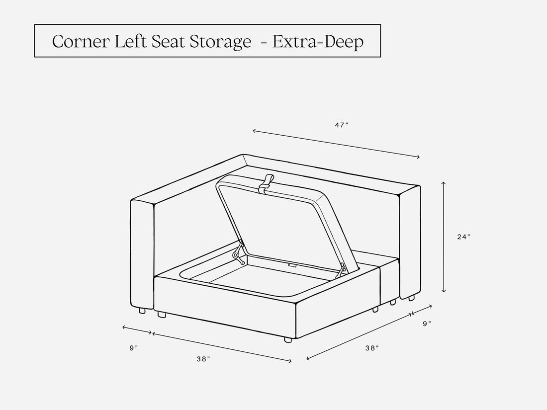 Corner Left Seat (Storage)