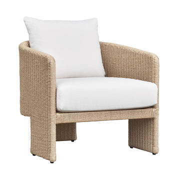 Alexa Rattan Performance Fabric Outdoor Armchair
