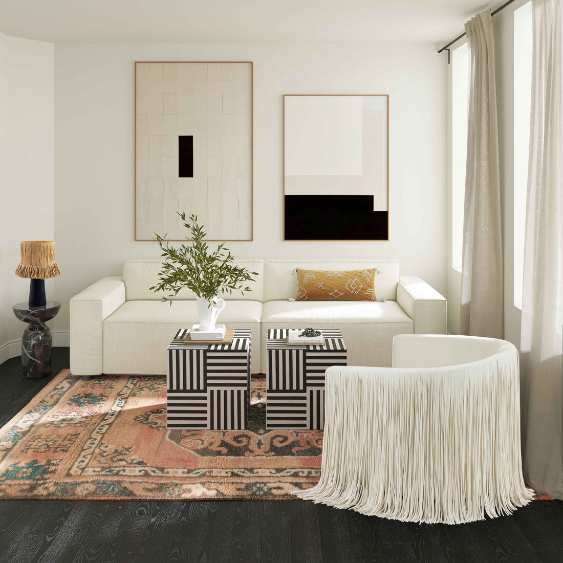 Shag Me Performance Vegan Leather Swivel Chair