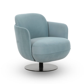 Solange Velvet Swivel Chair