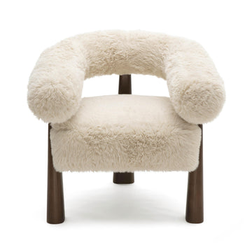 Spara Straight Vegan Shearling Accent Chair