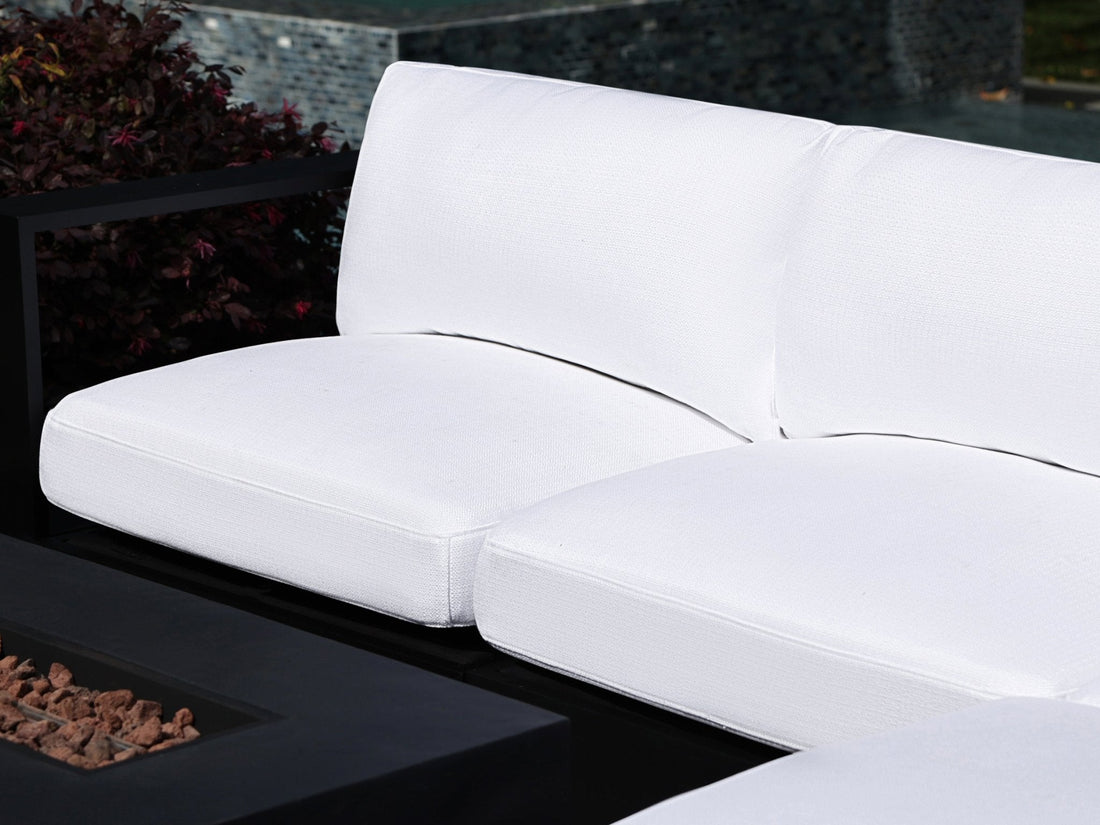 9-Seat Modular U-Sectional with Double Ottoman Aluminum Outdoor