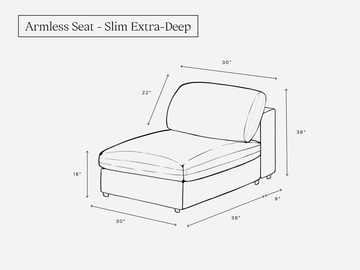 Armless Seat (Slim Storage High Back)