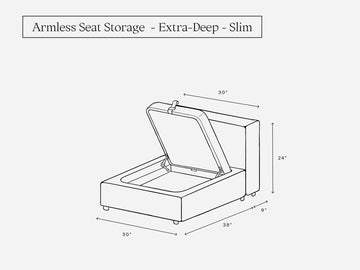 Armless Seat (Slim Storage)