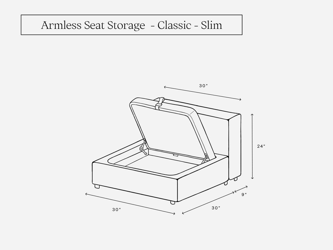 Armless Seat Storage Add-On