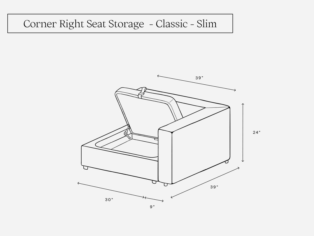 Corner Right Seat Storage Add-On