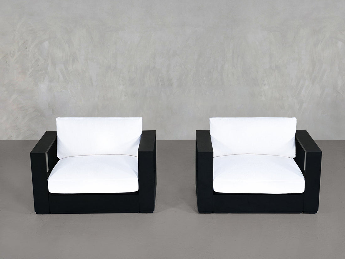 Double Armchairs Aluminum Outdoor